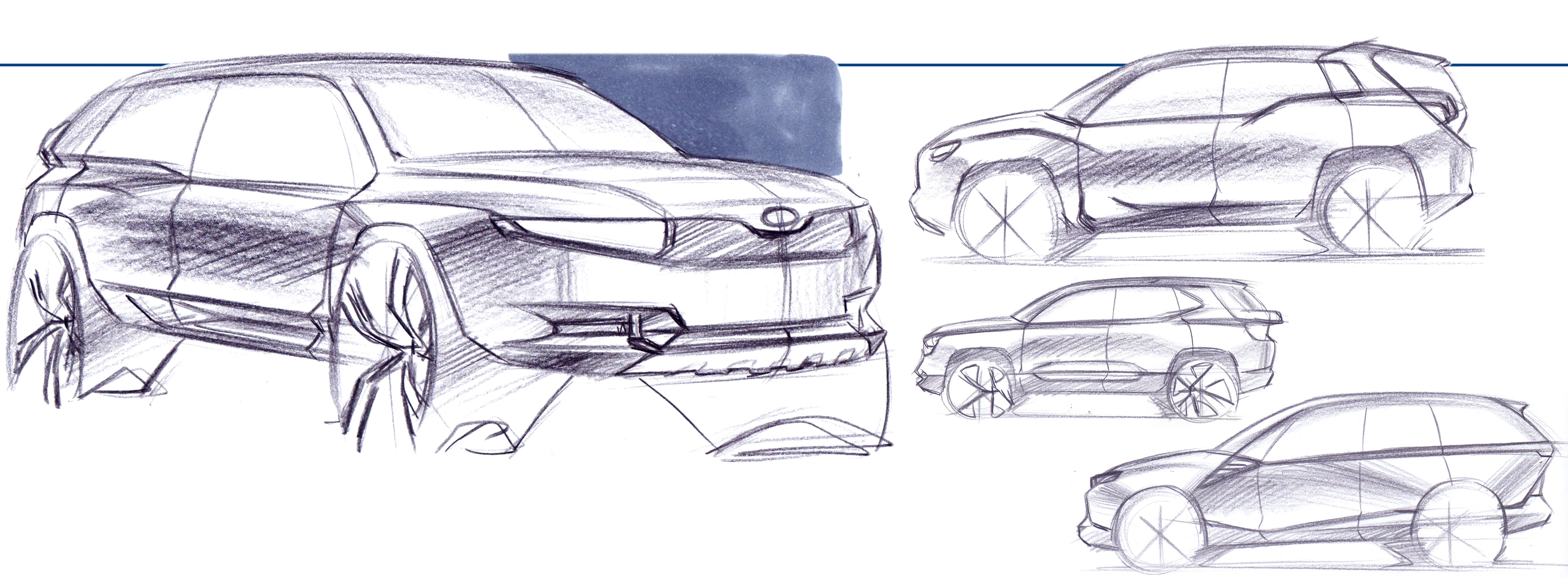 Automobile design，product design，Hand drawn，PS rendering，Express quickly，