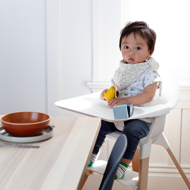 Stokke Highchair，child seat，white，Stock ® Click ™，baby，