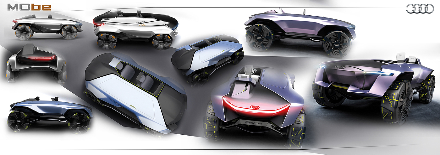 automobile，Hand drawn，design sketch，conceptual design，