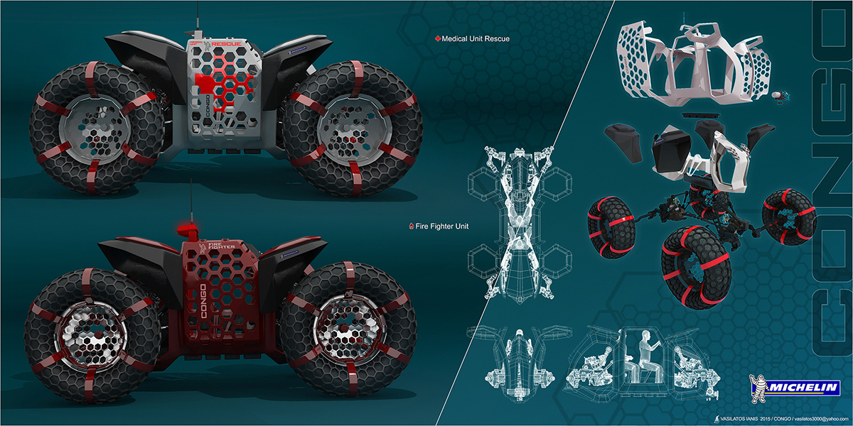 intelligence，Concept Car，Three ground vehicle，cross-country，industrial design，