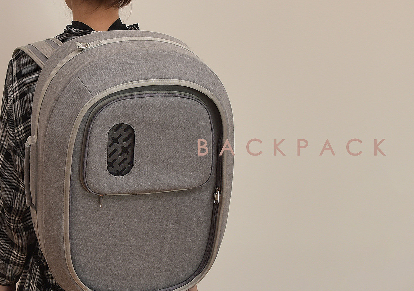 knapsack，Pets，grey，fashion，