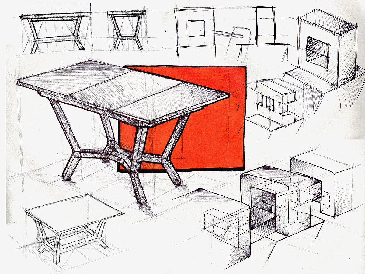 家居，桌子，木头，简约，创意，