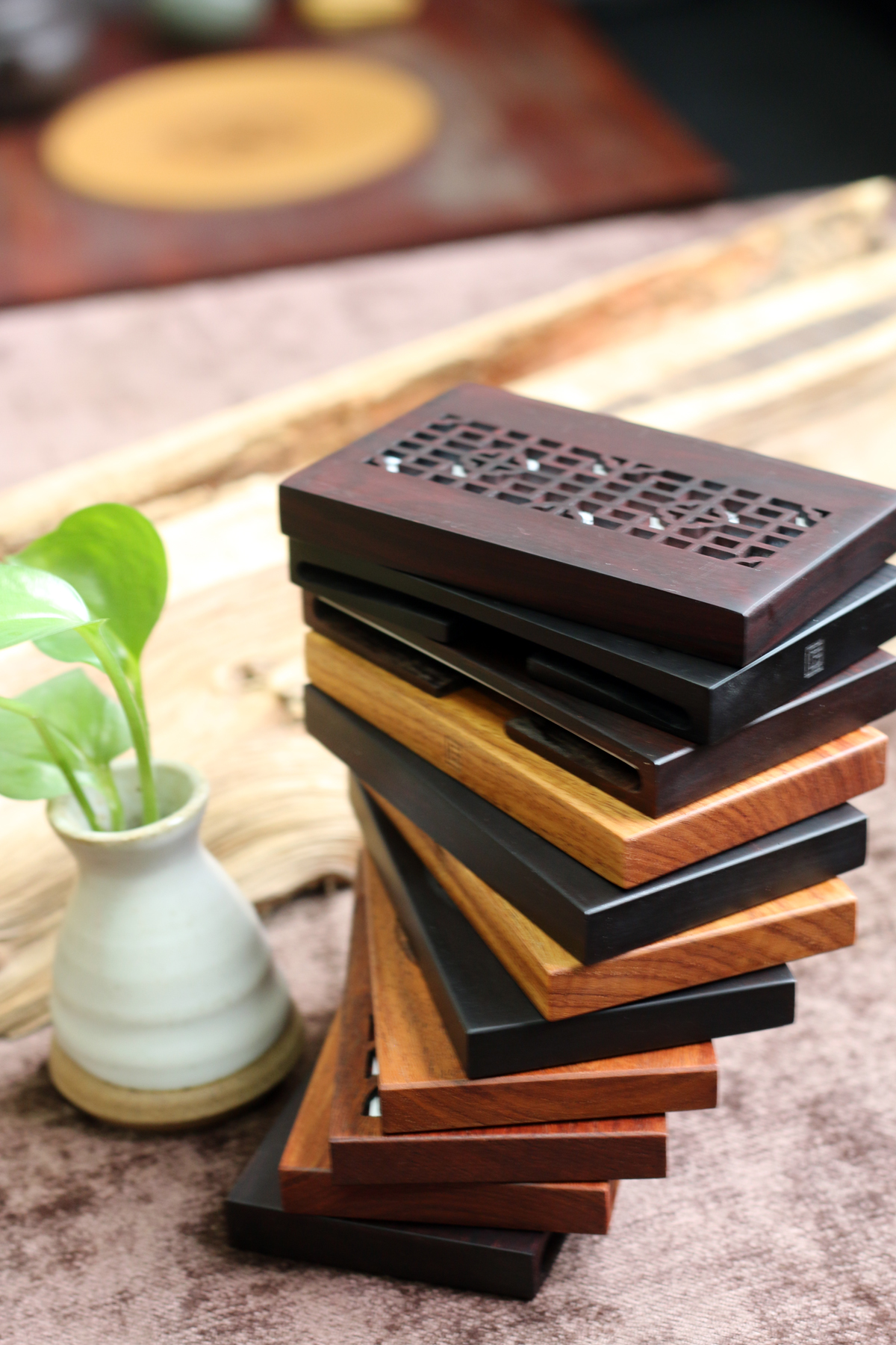 Craftsmanship，Card case，Mahogany gift，Creative office supplies，Cultural and creative gifts，Craftsmanship home flagship store，