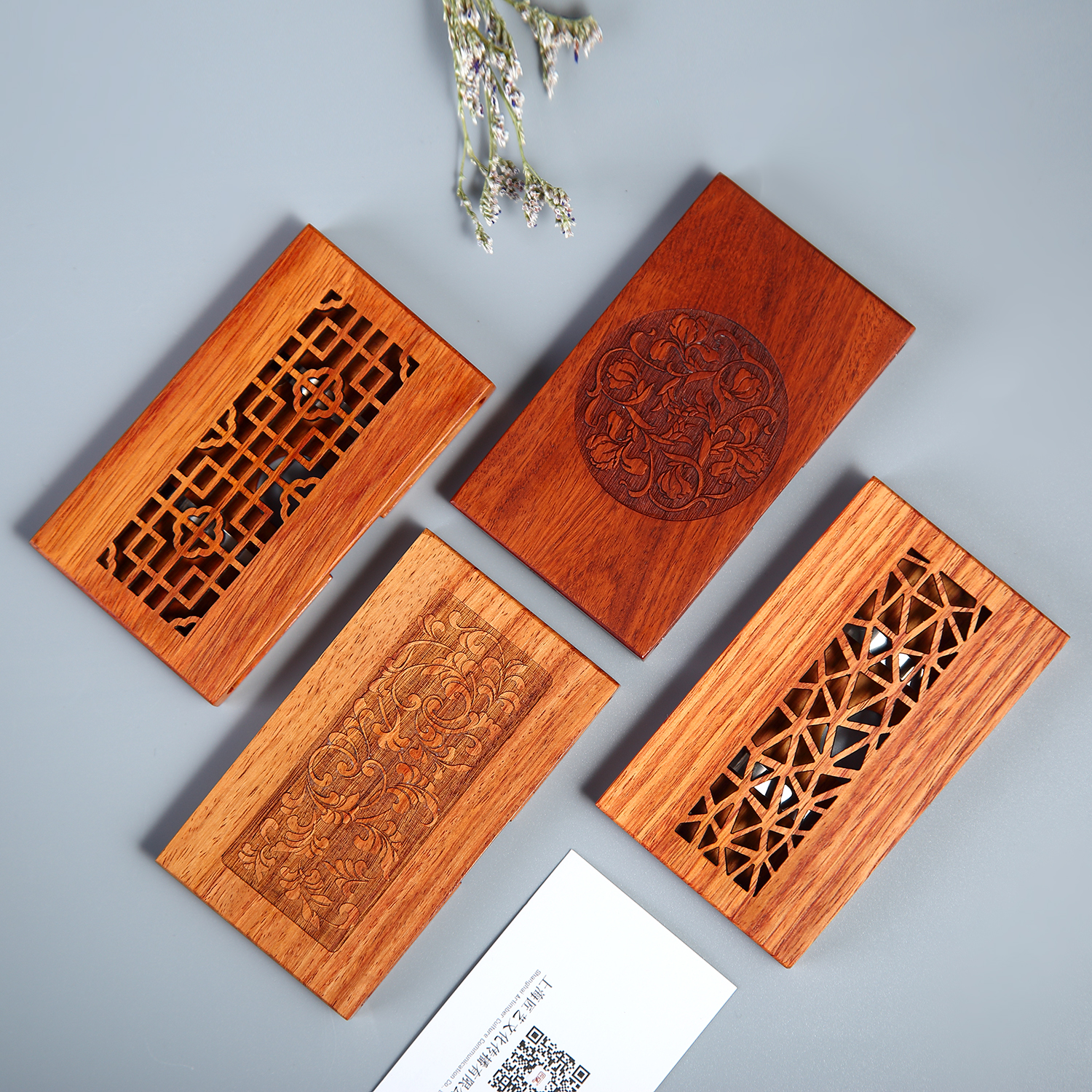 Craftsmanship，Card case，Mahogany gift，Creative office supplies，Cultural and creative gifts，Craftsmanship home flagship store，