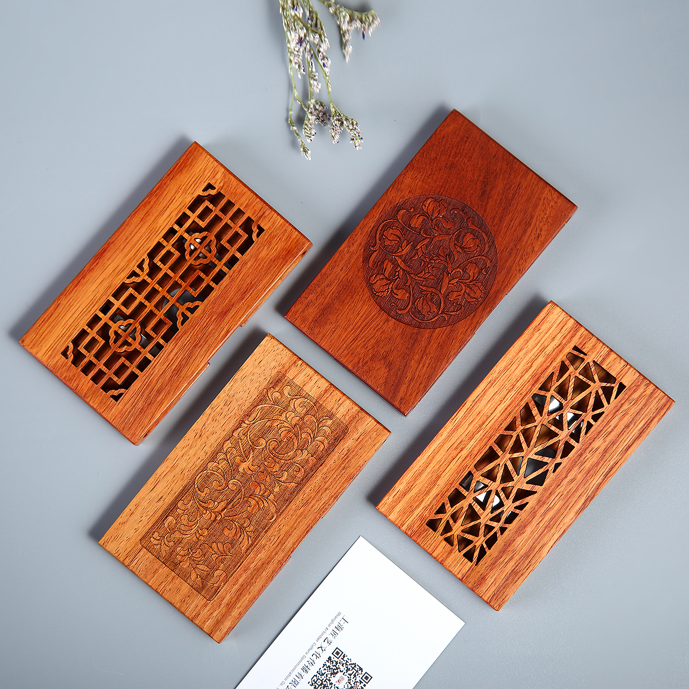 Craftsmanship，Card case，Mahogany gift，Creative office supplies，Cultural and creative gifts，Craftsmanship home flagship store，