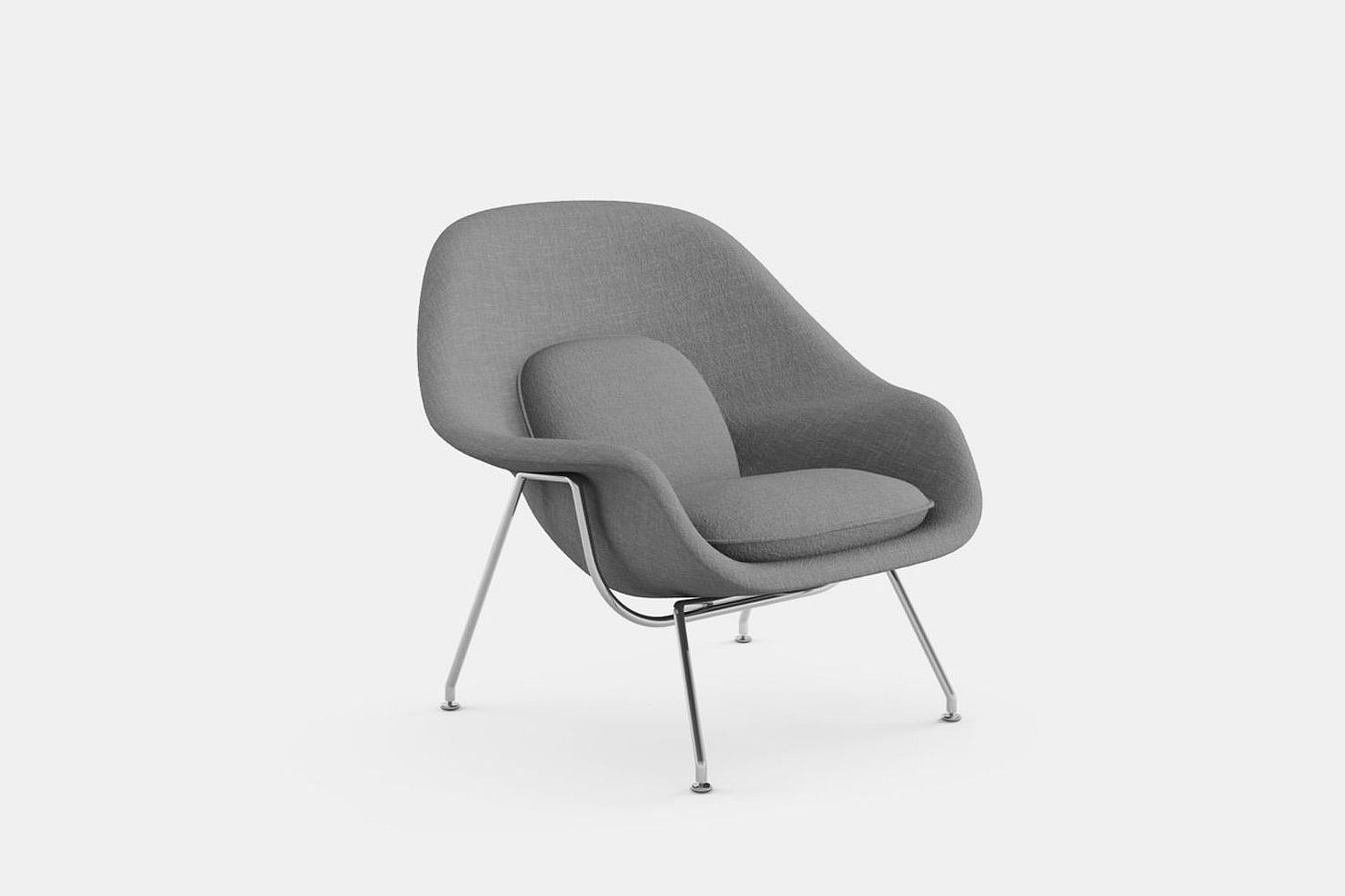 座椅，椅子，Womb Chair，极简，Eero Saarinen，Knoll，玻璃纤维，