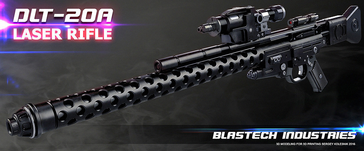 3d，Model，concept，Heavy explosive rifle，Laser Rifle ，gun，