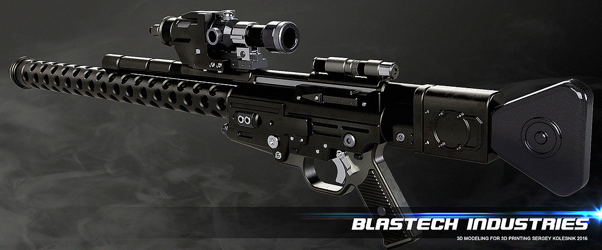 3d，Model，concept，Heavy explosive rifle，Laser Rifle ，gun，