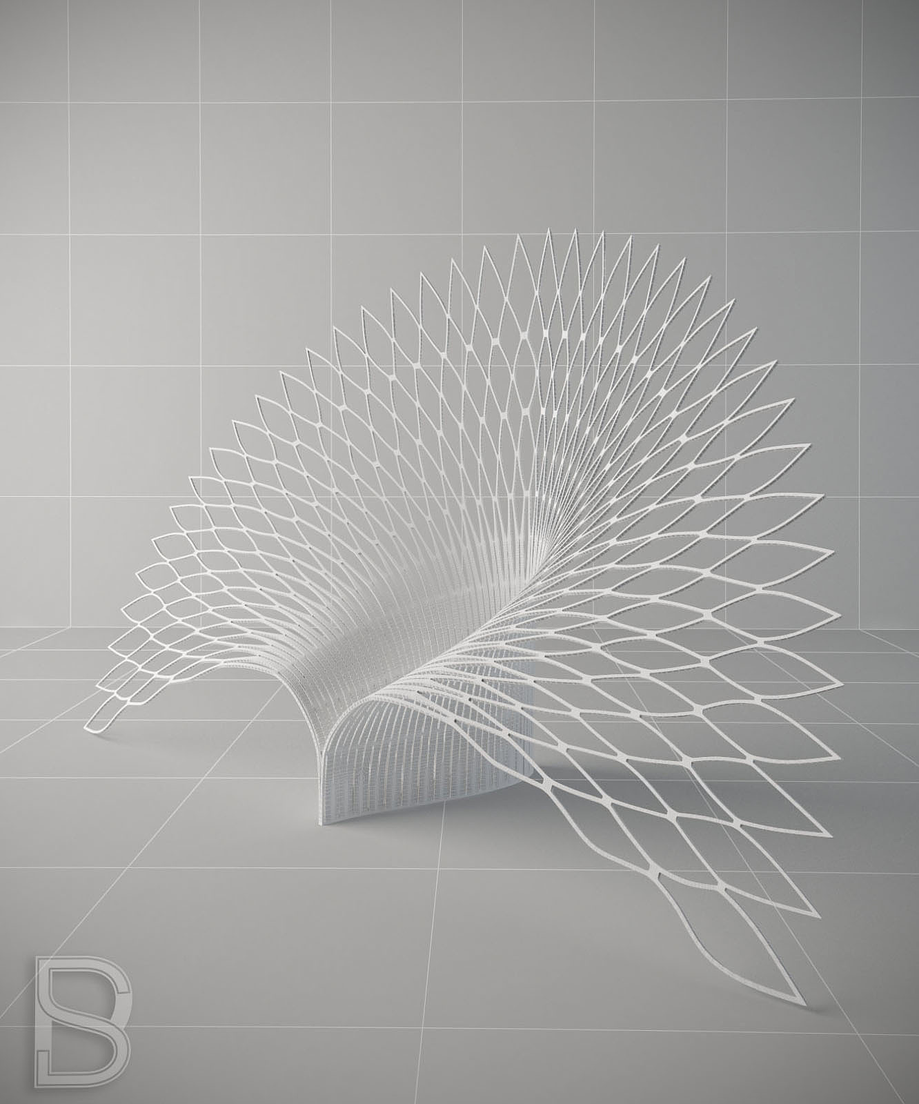 chair，unique，3D model，peacock，