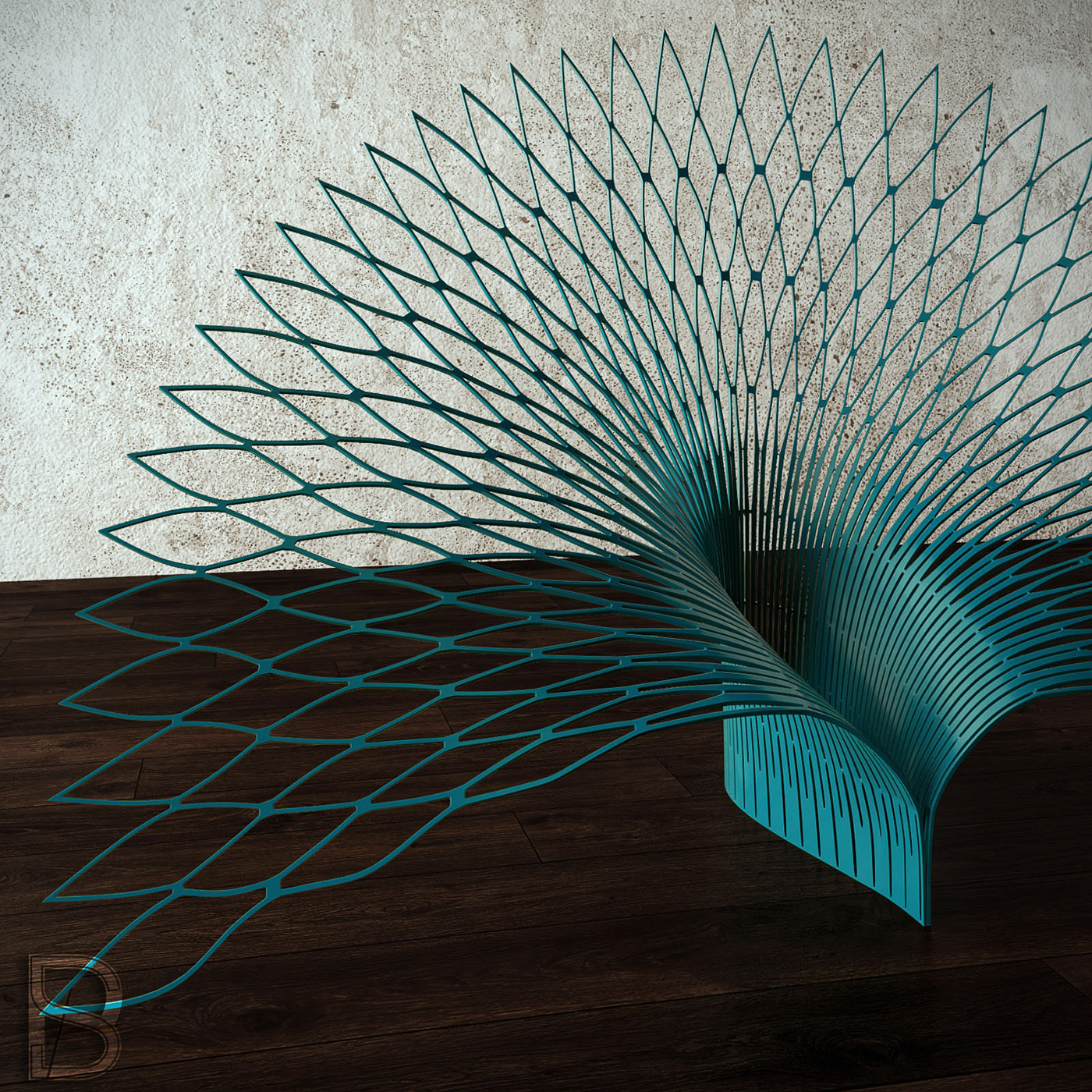 chair，unique，3D model，peacock，