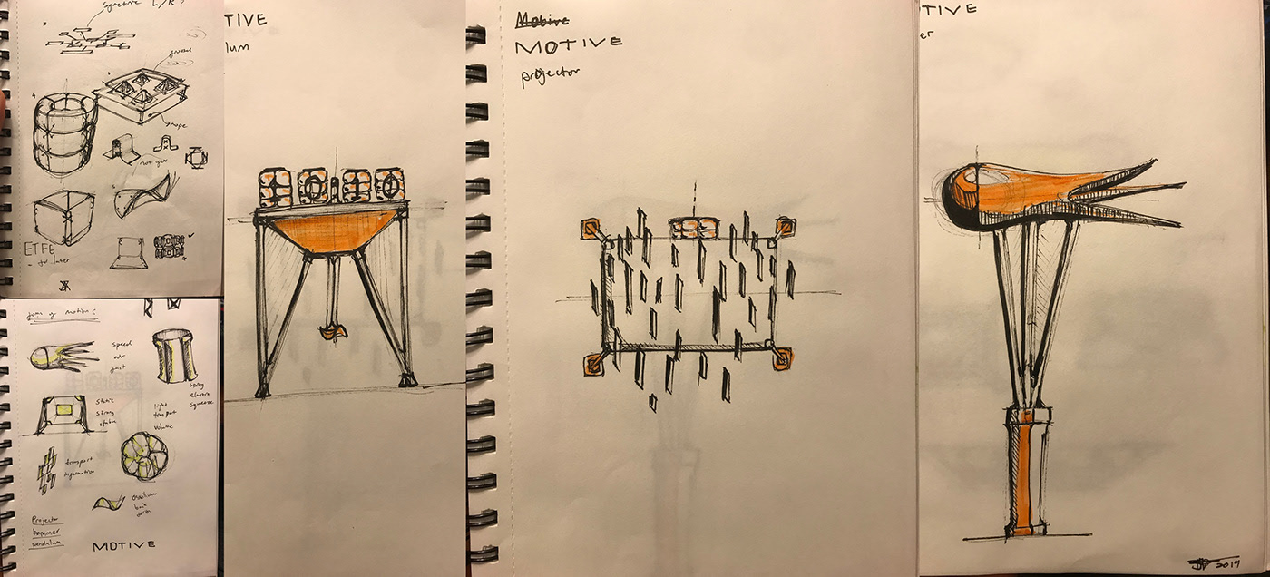 MOTIVE，Jayjay Ugbe，motion，hammer，Pendulum clock，Projector，