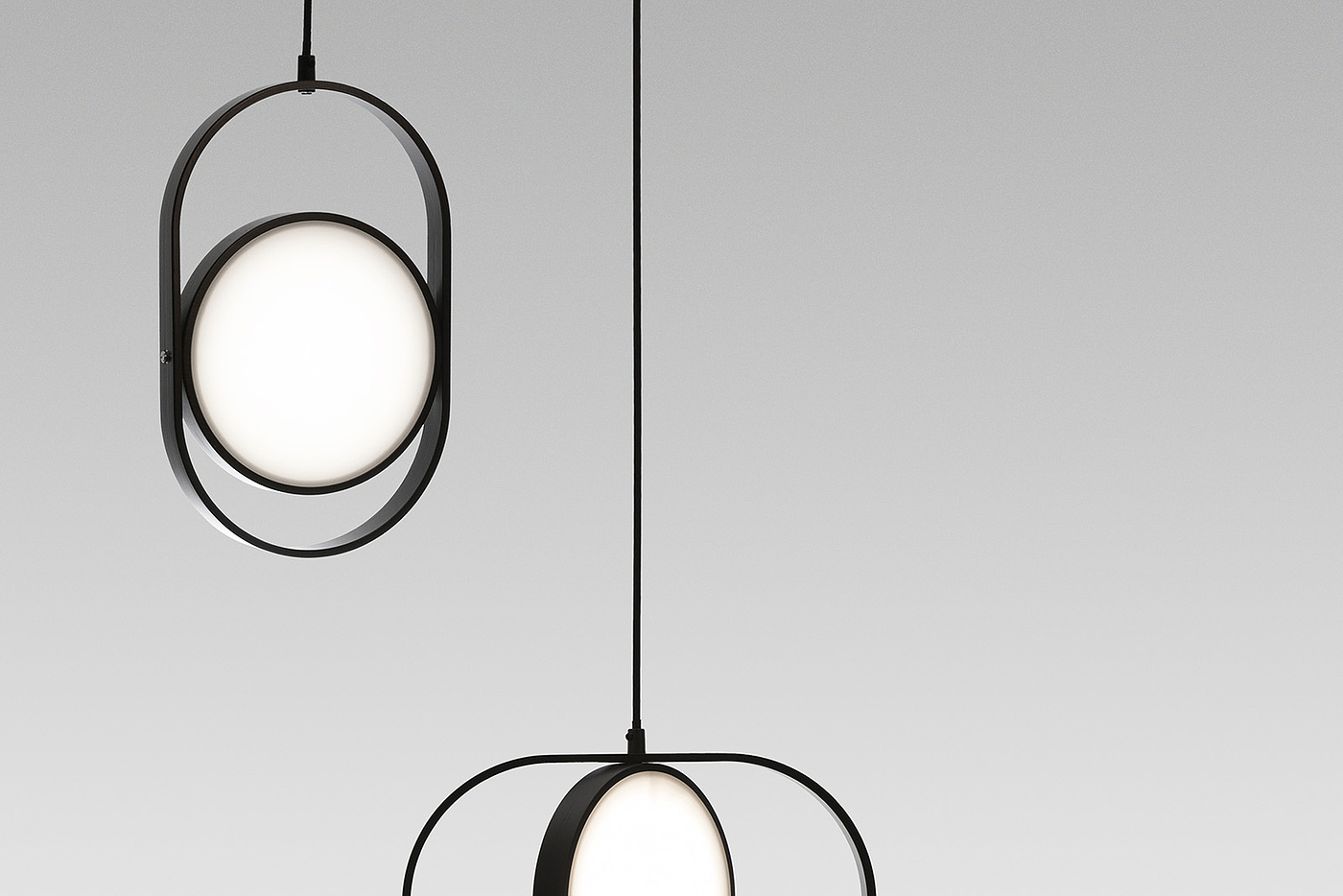 MONTH，a chandelier，Lighting，lighting，black，Minimalist，Elena urbio，