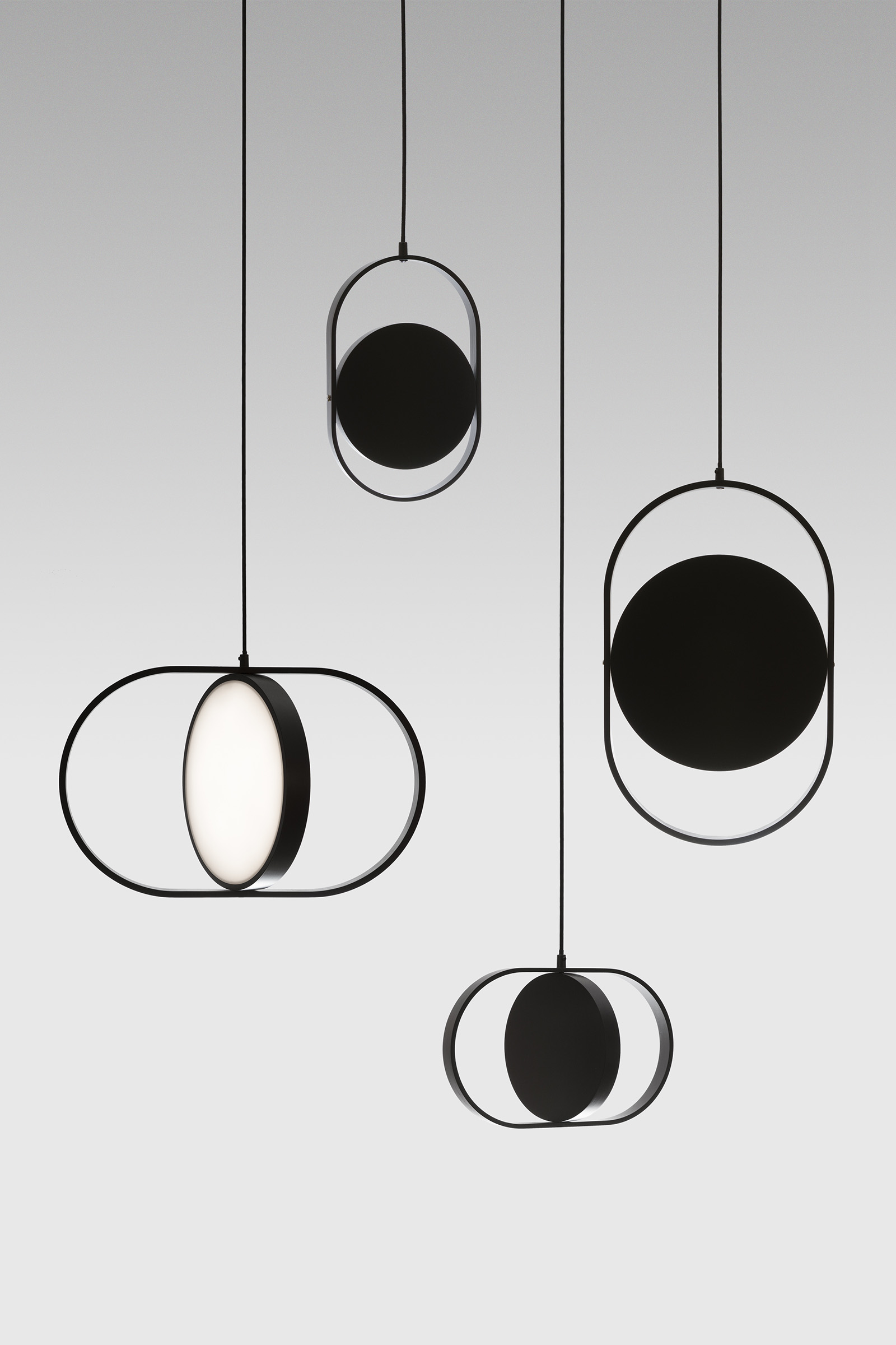 MONTH，a chandelier，Lighting，lighting，black，Minimalist，Elena urbio，