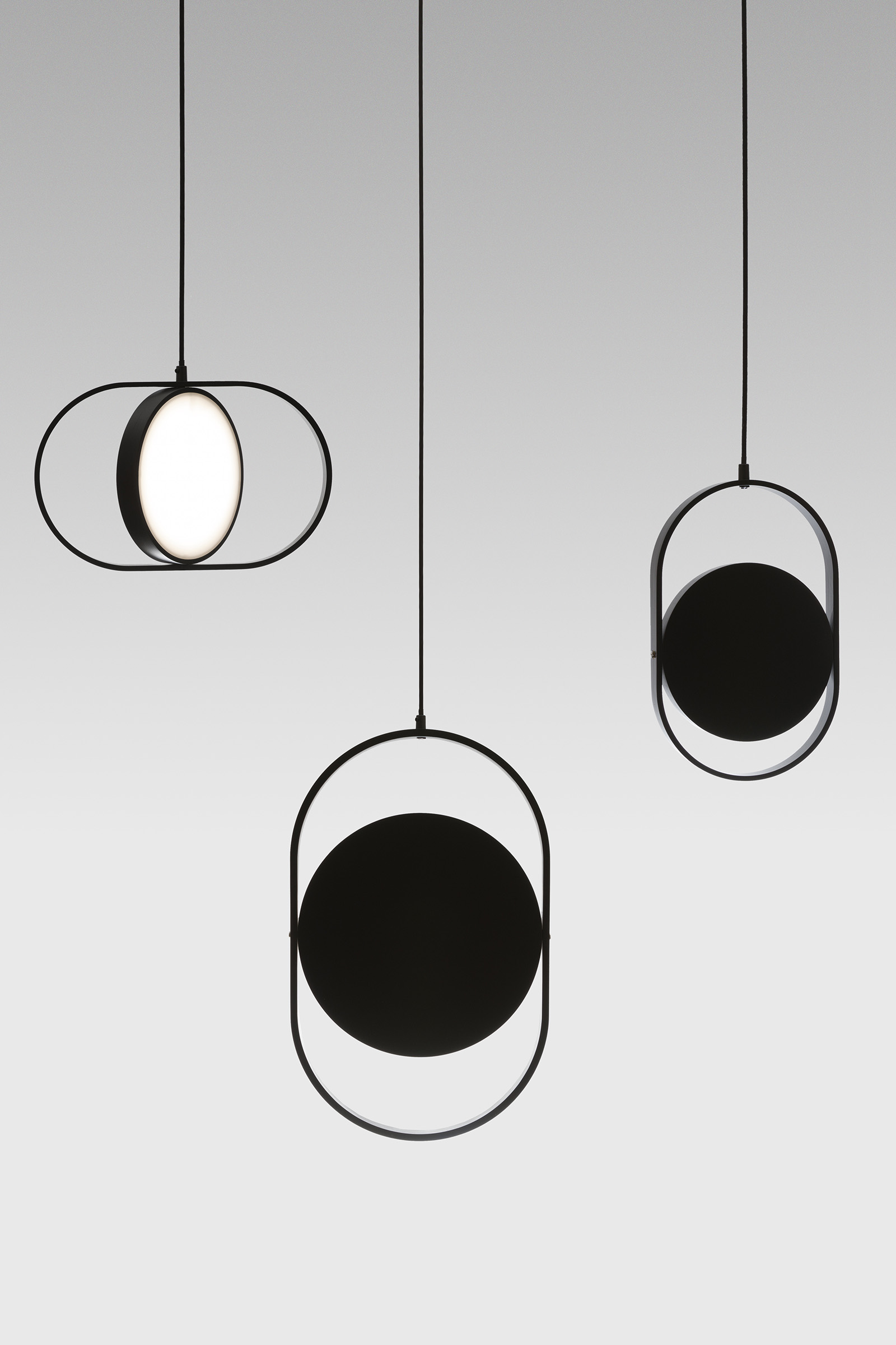 MONTH，a chandelier，Lighting，lighting，black，Minimalist，Elena urbio，