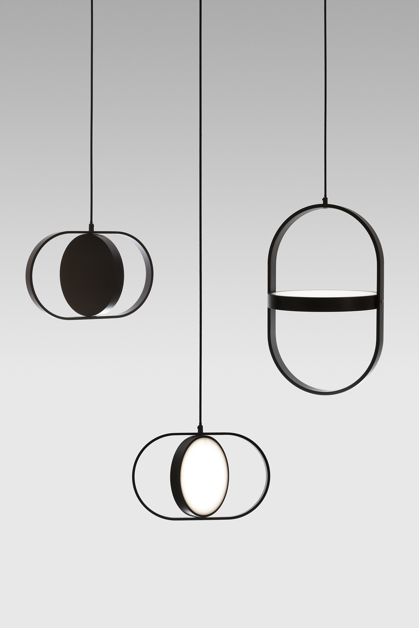 MONTH，a chandelier，Lighting，lighting，black，Minimalist，Elena urbio，