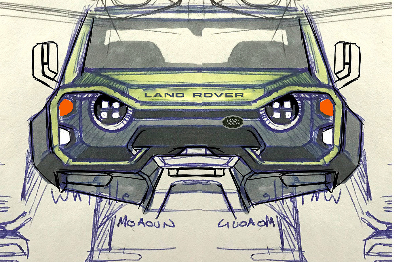 vehicle，Off-road vehicle，Land Rover，Hand drawn，