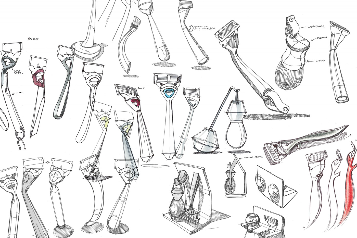 razor，razor，man，Brush tool，Receive，