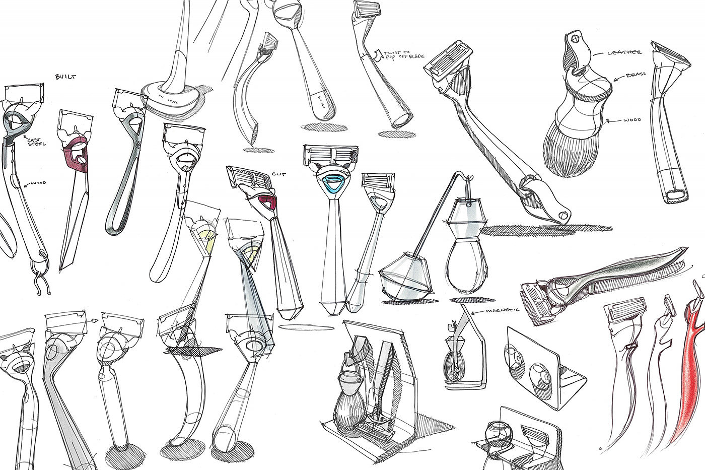 razor，razor，man，Brush tool，Receive，