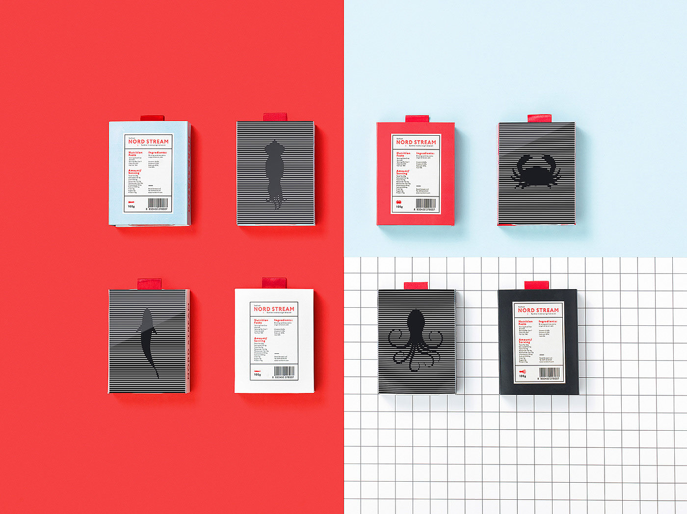 seafood，packing design，