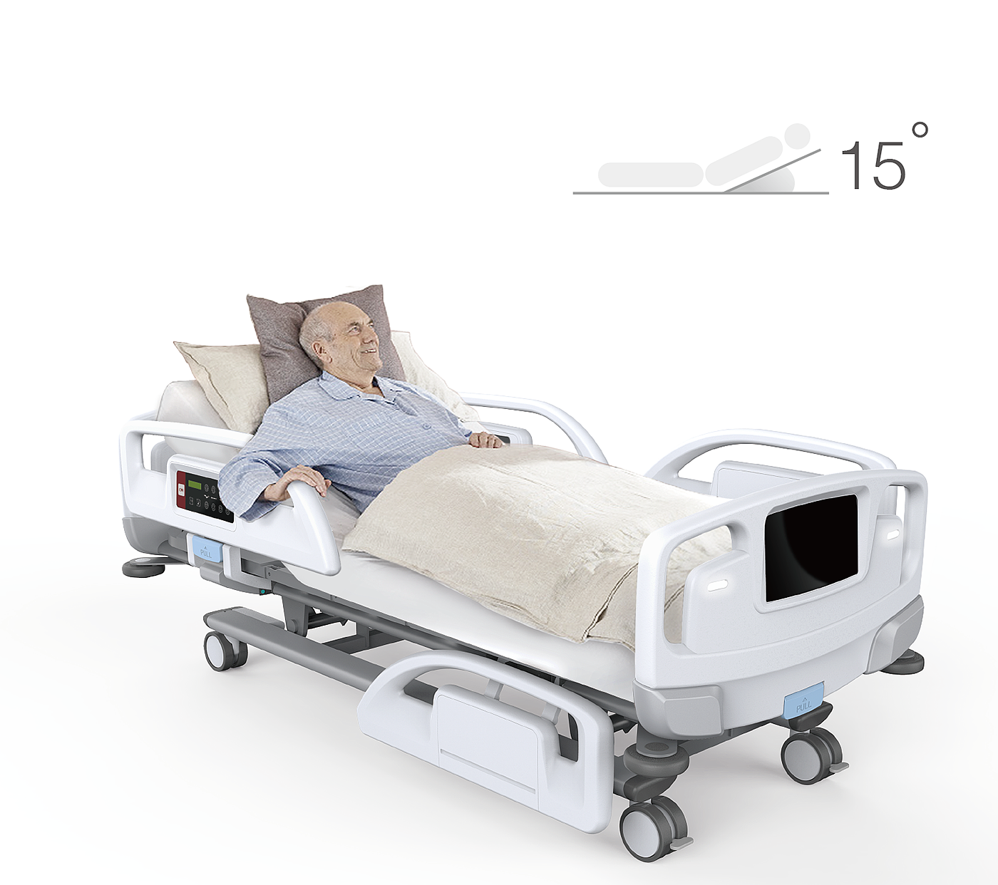 加宽1.1米医院病床老人护理床家用多功能翻身床医疗床双摇护理床