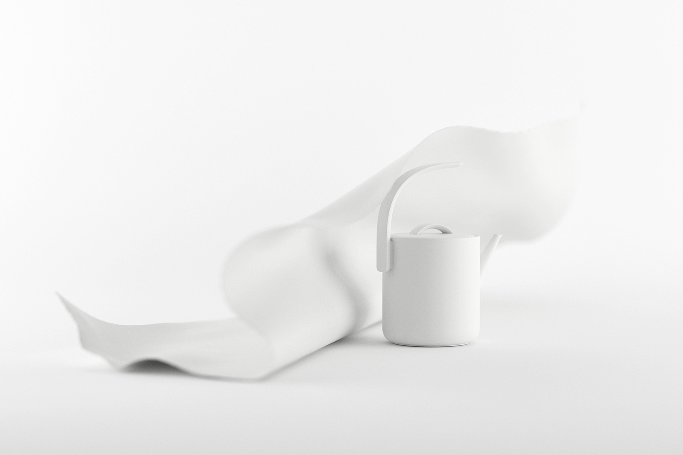 pot，white，