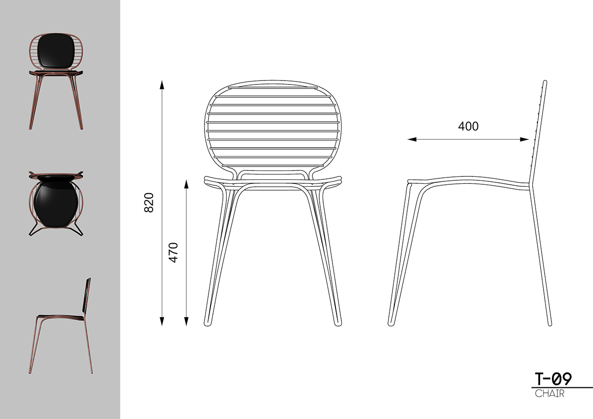 Home Furnishing，furniture，Metal，cortex，chair，Retro，