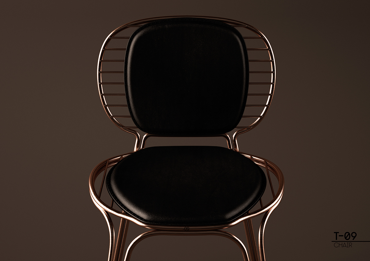 Home Furnishing，furniture，Metal，cortex，chair，Retro，