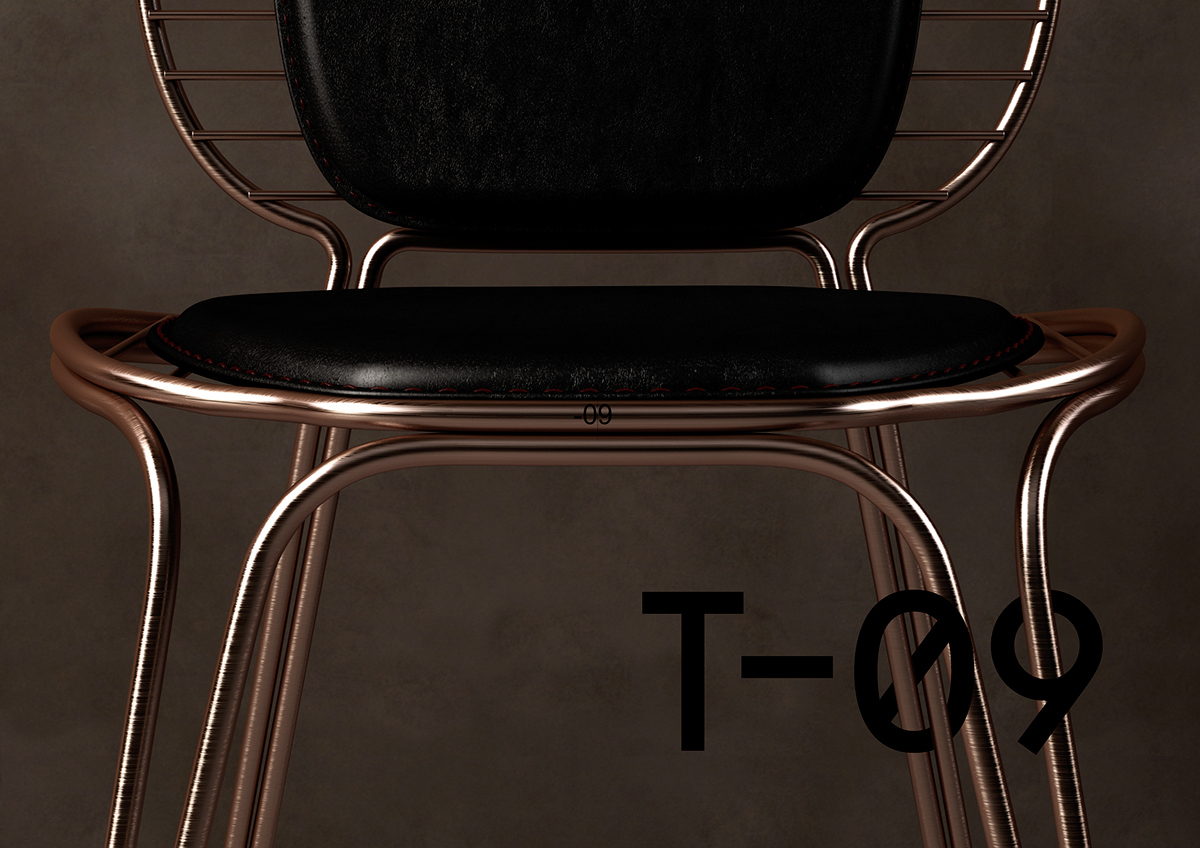 Home Furnishing，furniture，Metal，cortex，chair，Retro，