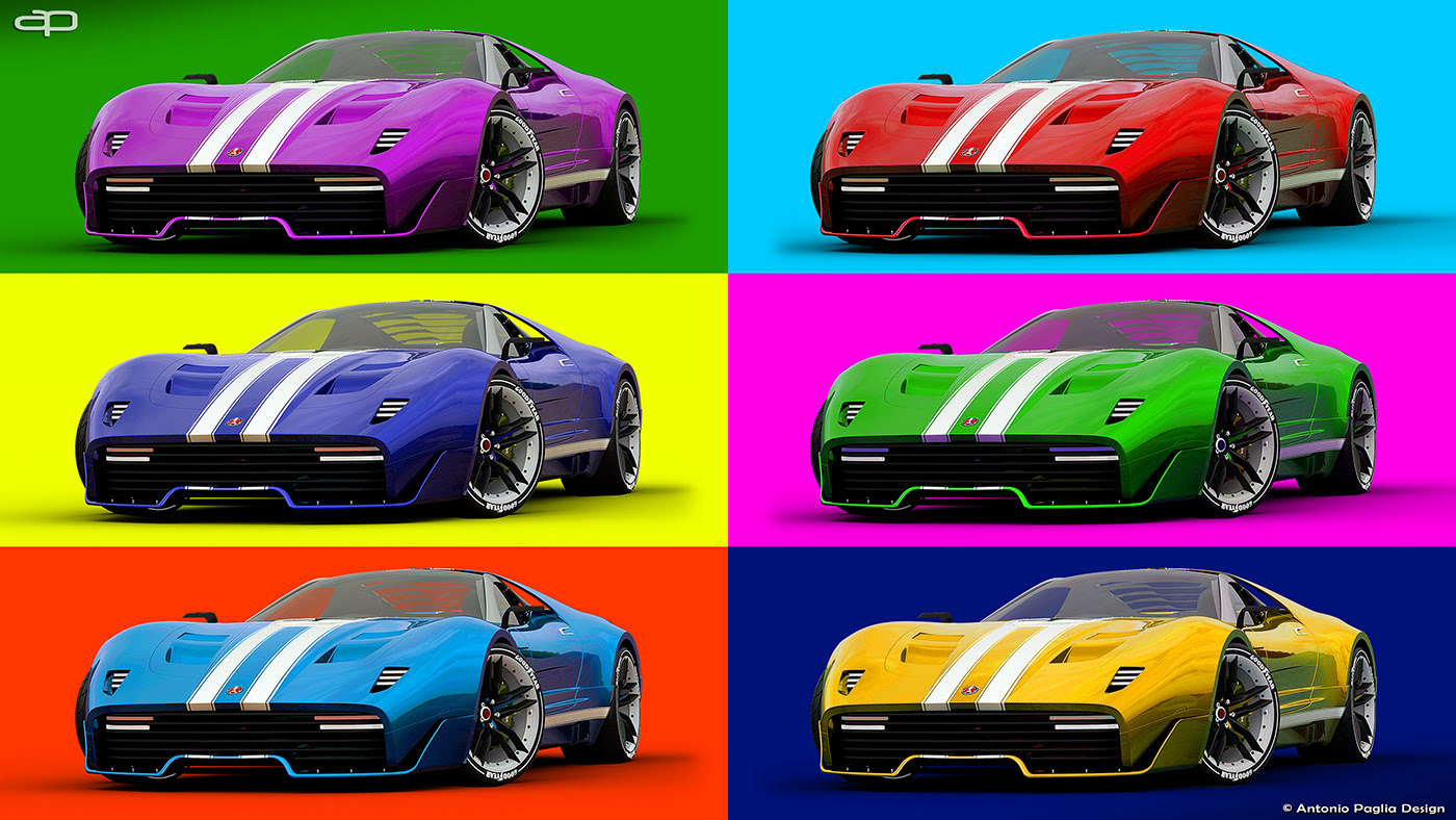 concept，Automobile design，Muscle car，