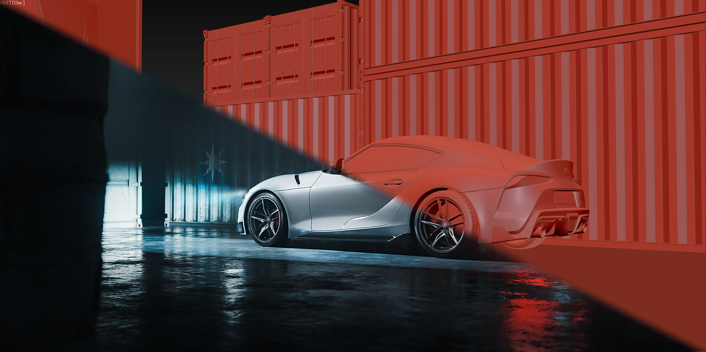 Toyota，cgi，automobile，modeling，Render，