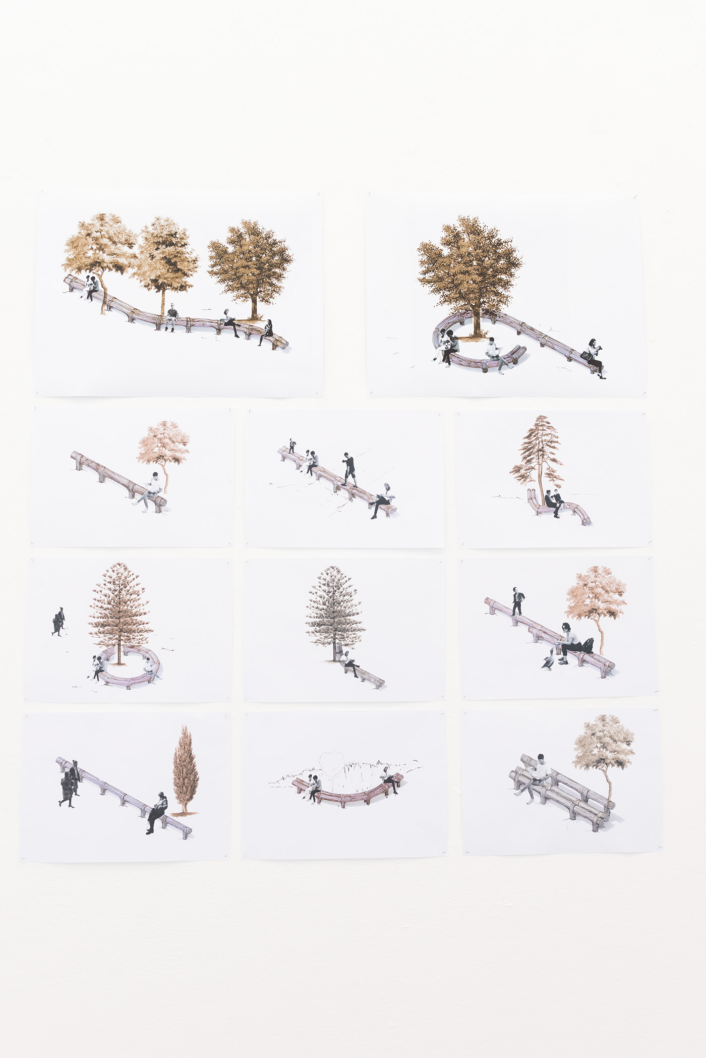 bench，tree，outdoors，garden，wicker，