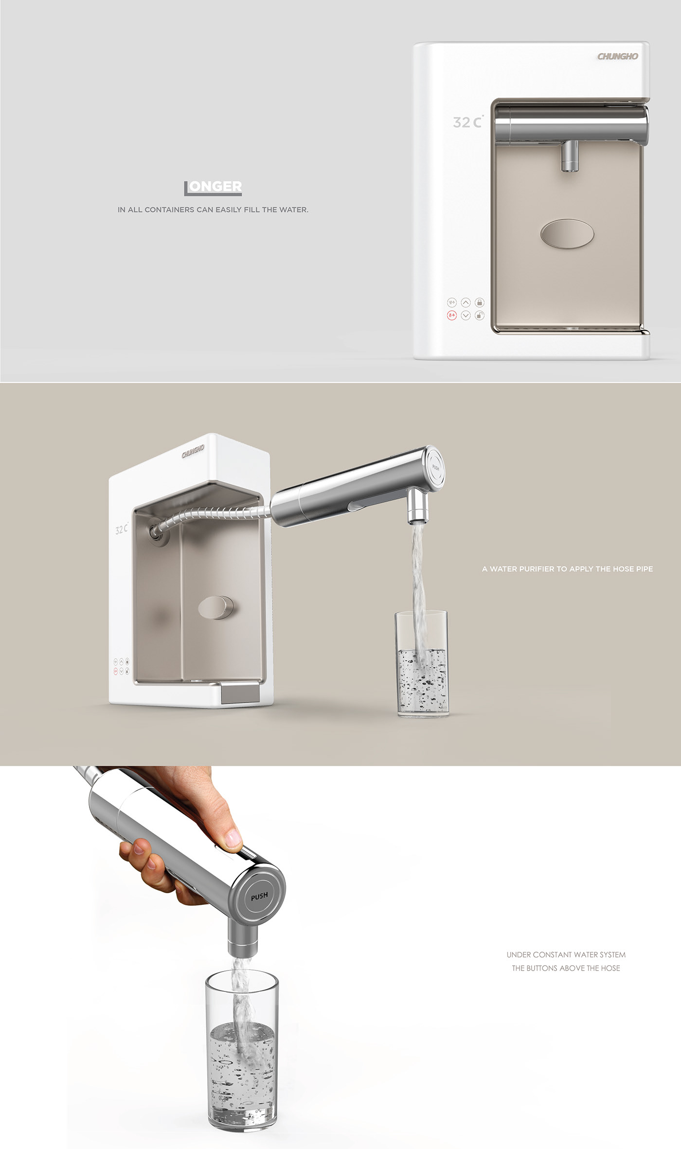 Water purifier，white，Simplicity，household，