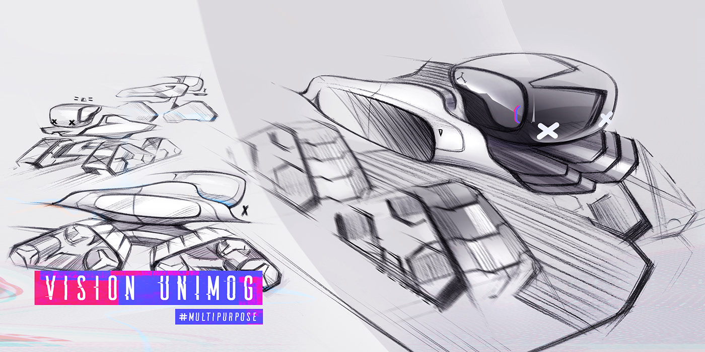 truck，concept，Benz，sketch，cross-country，