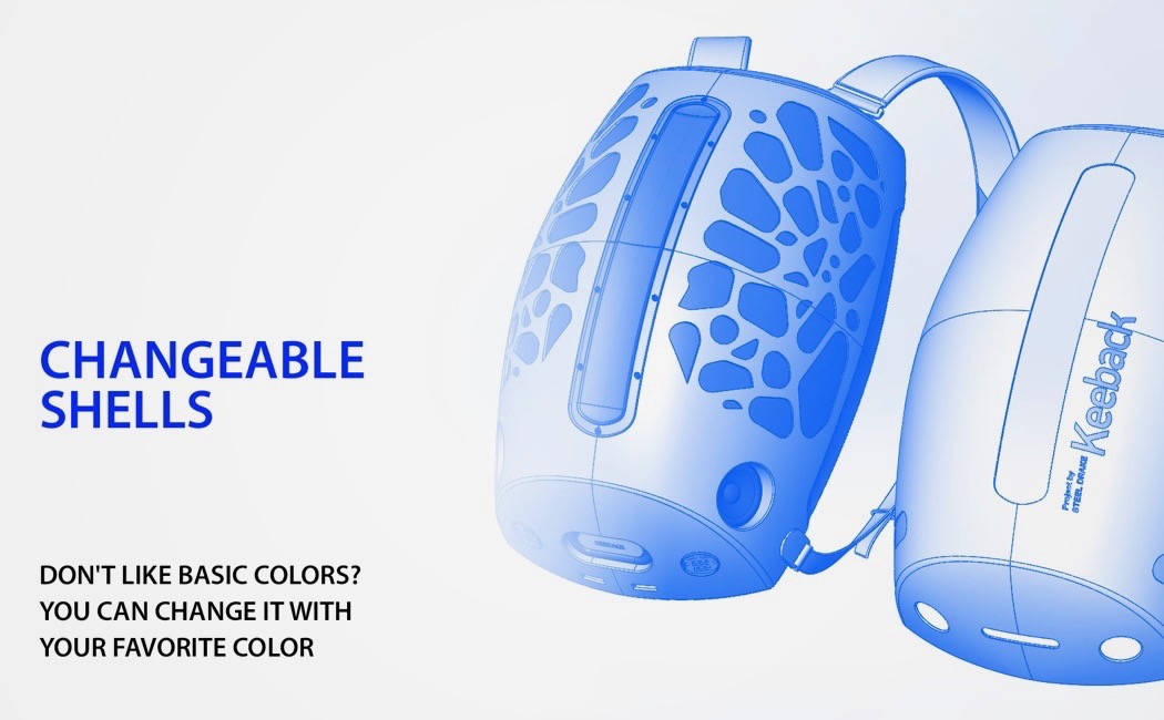 knapsack，Hard shell，speaker，Built in battery，usb，