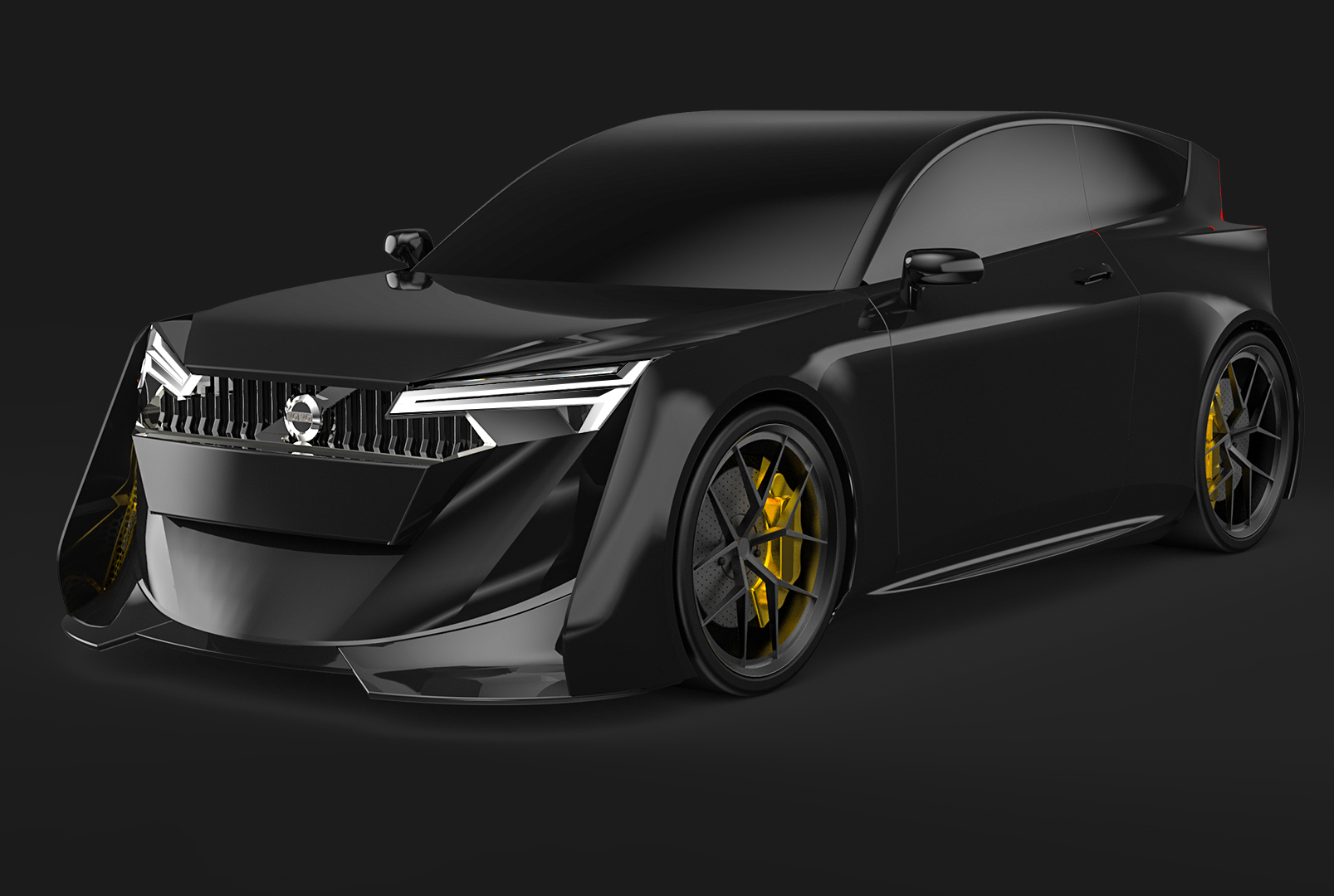 Volvo，volvo，Small steel gun，Automobile design，Car rendering，