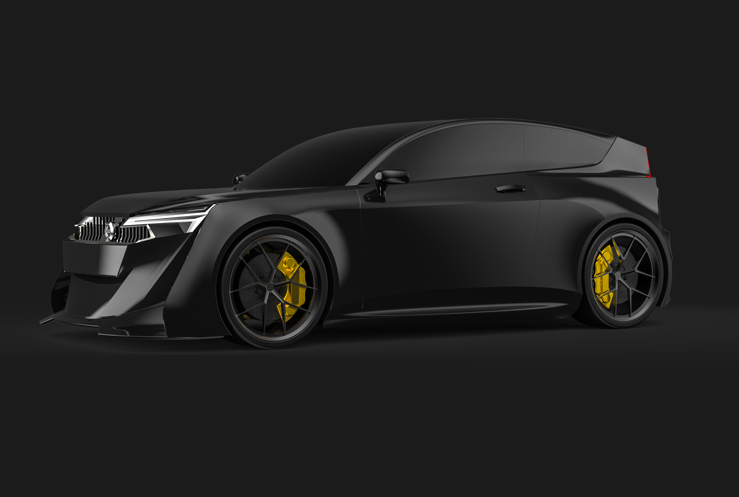 Volvo，volvo，Small steel gun，Automobile design，Car rendering，