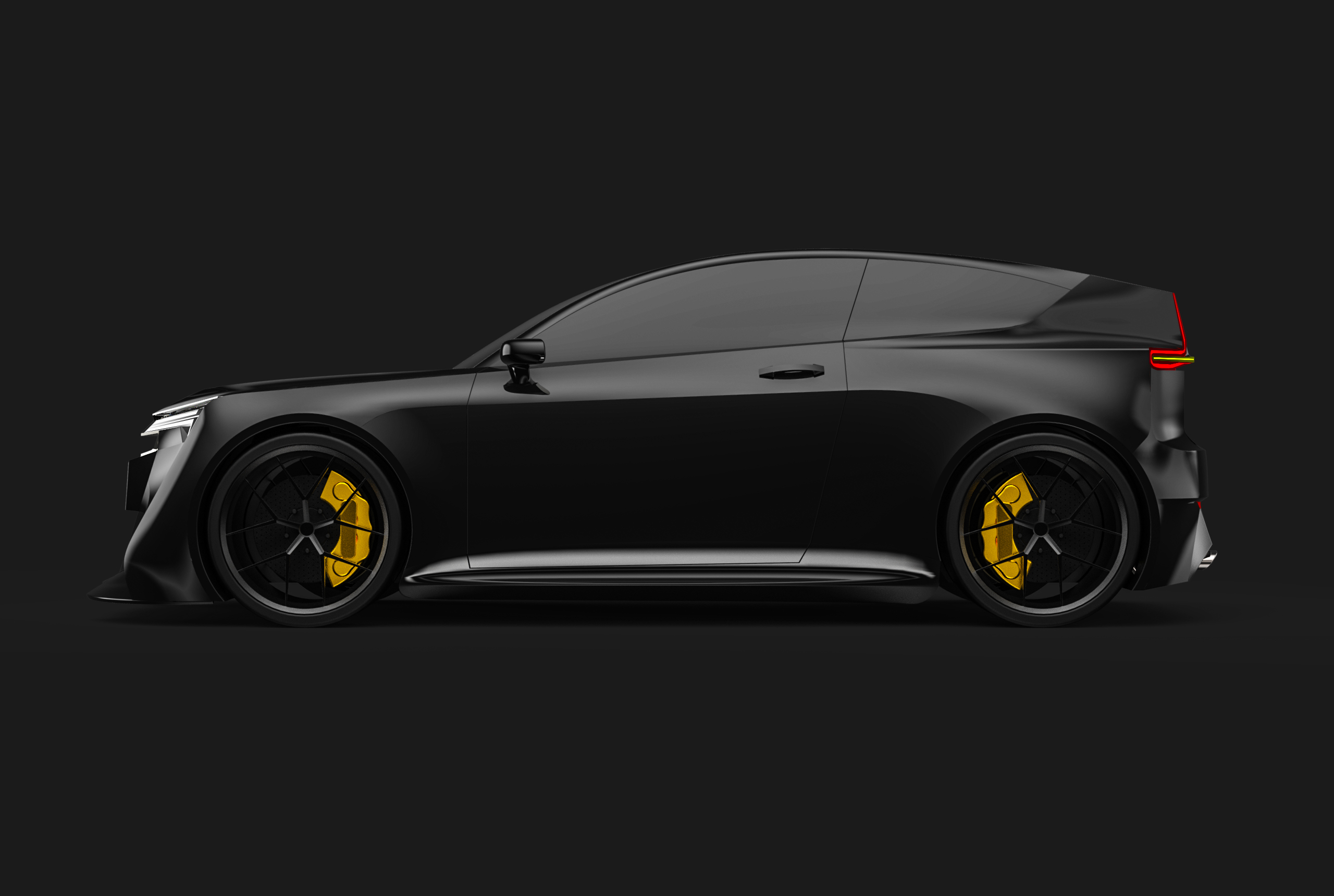 Volvo，volvo，Small steel gun，Automobile design，Car rendering，