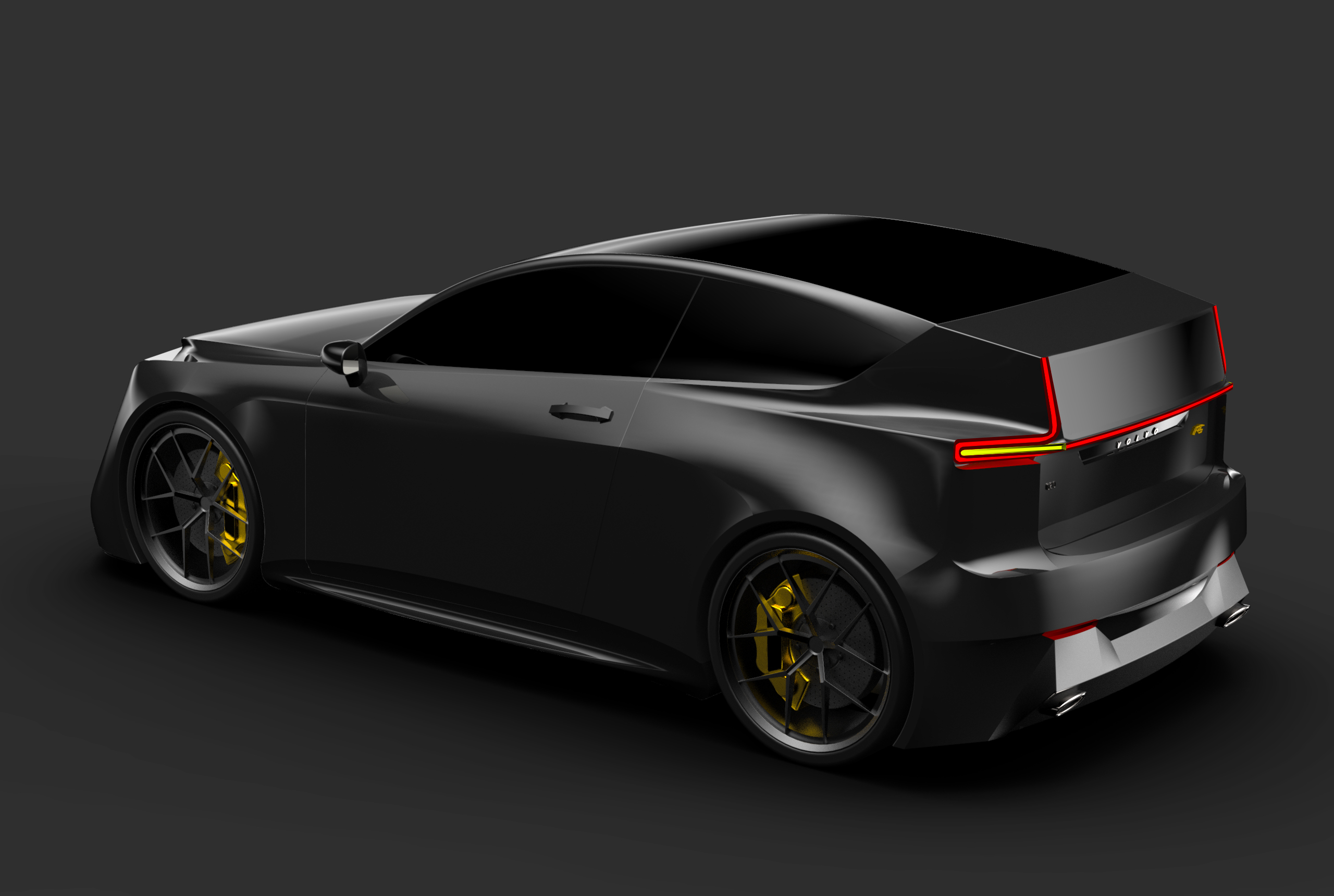 Volvo，volvo，Small steel gun，Automobile design，Car rendering，