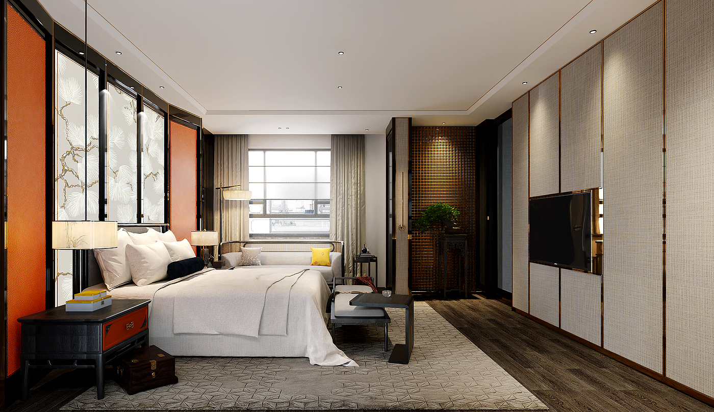 Hotel rooms，Hotel standard King Room，Business hotel rooms，New Chinese hotel rooms，