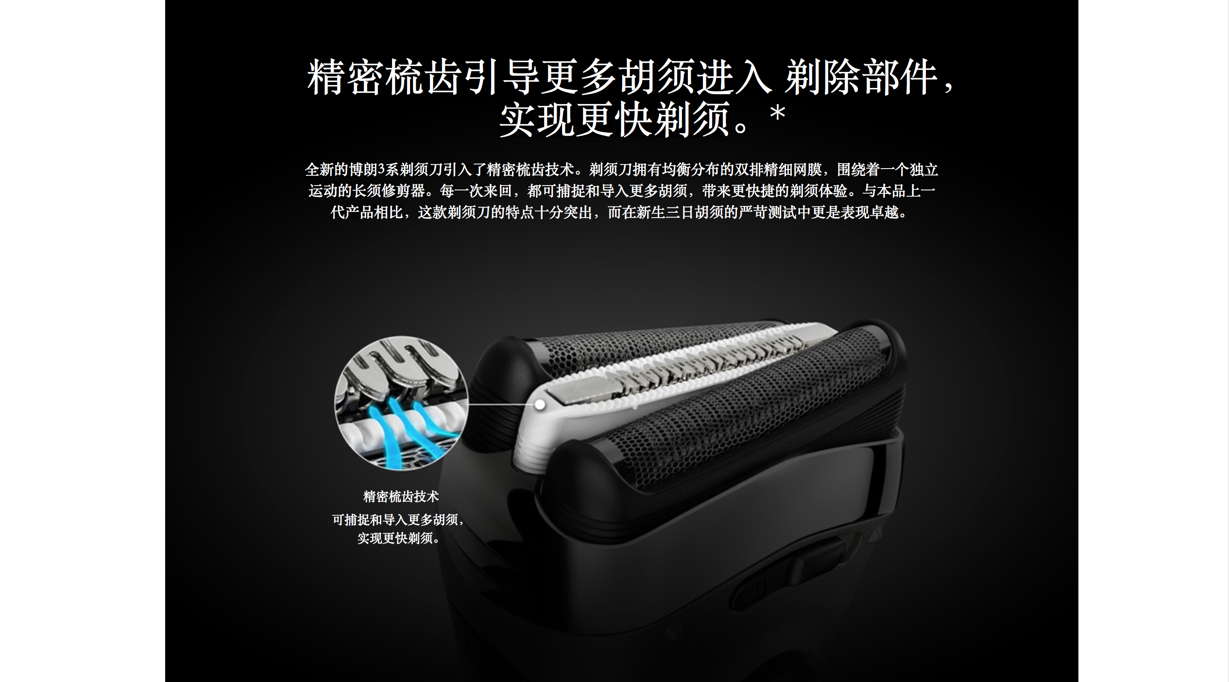Precision comb Technology，comfortable，Efficient fit，Bian Jie，high efficiency，razor，Bolang，