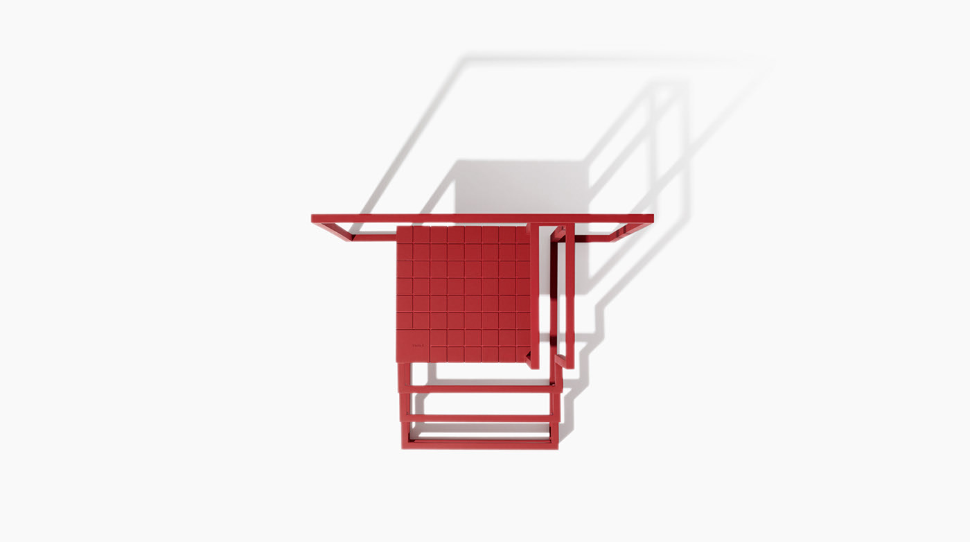 chair，Andrea Ponti，steel，concise，