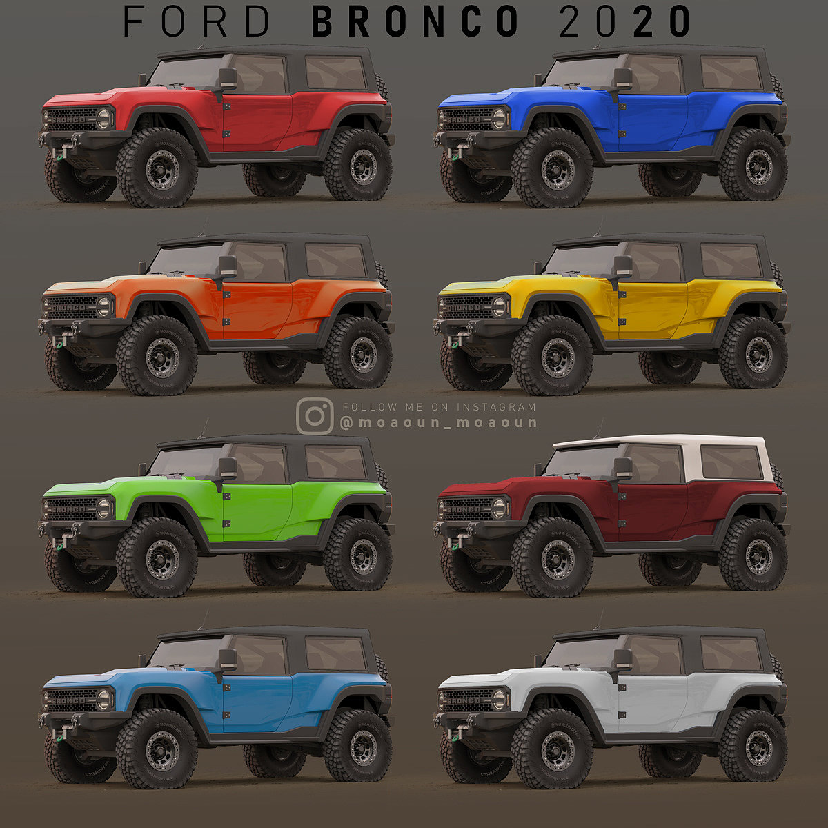 automobile，modeling，FORD BRONCO，Ford，ATV，