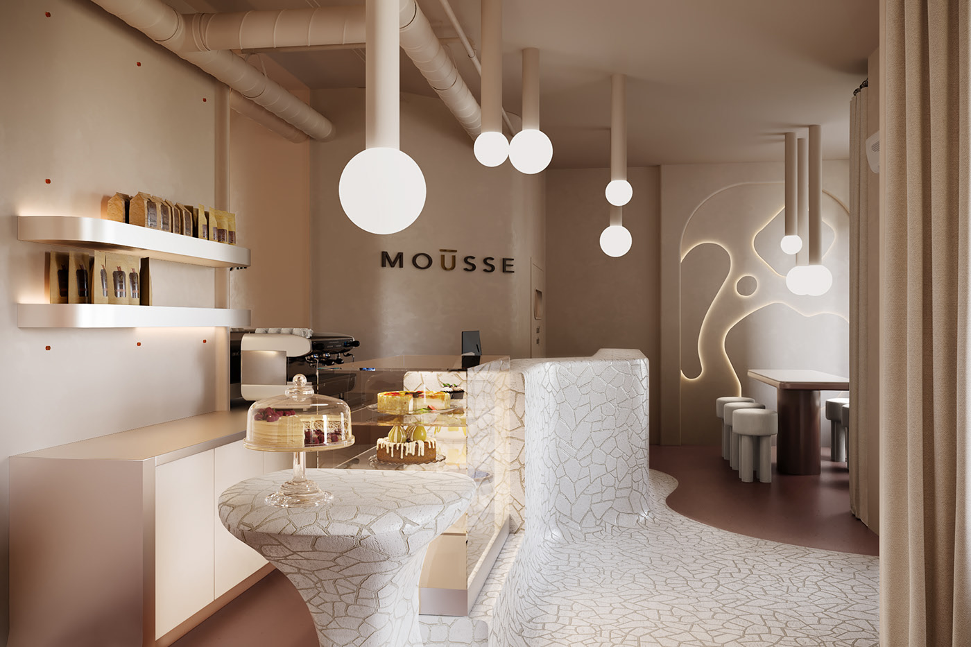 cgi，restaurant，indoor，modern，