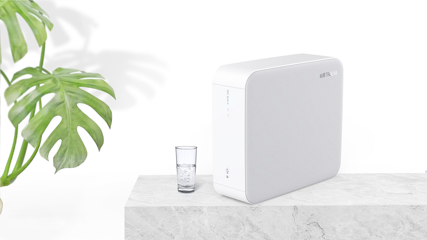 industrial design，Water purifier，Filter appliance，White simplicity，product design，Sales explosion，User Research，Design process，
