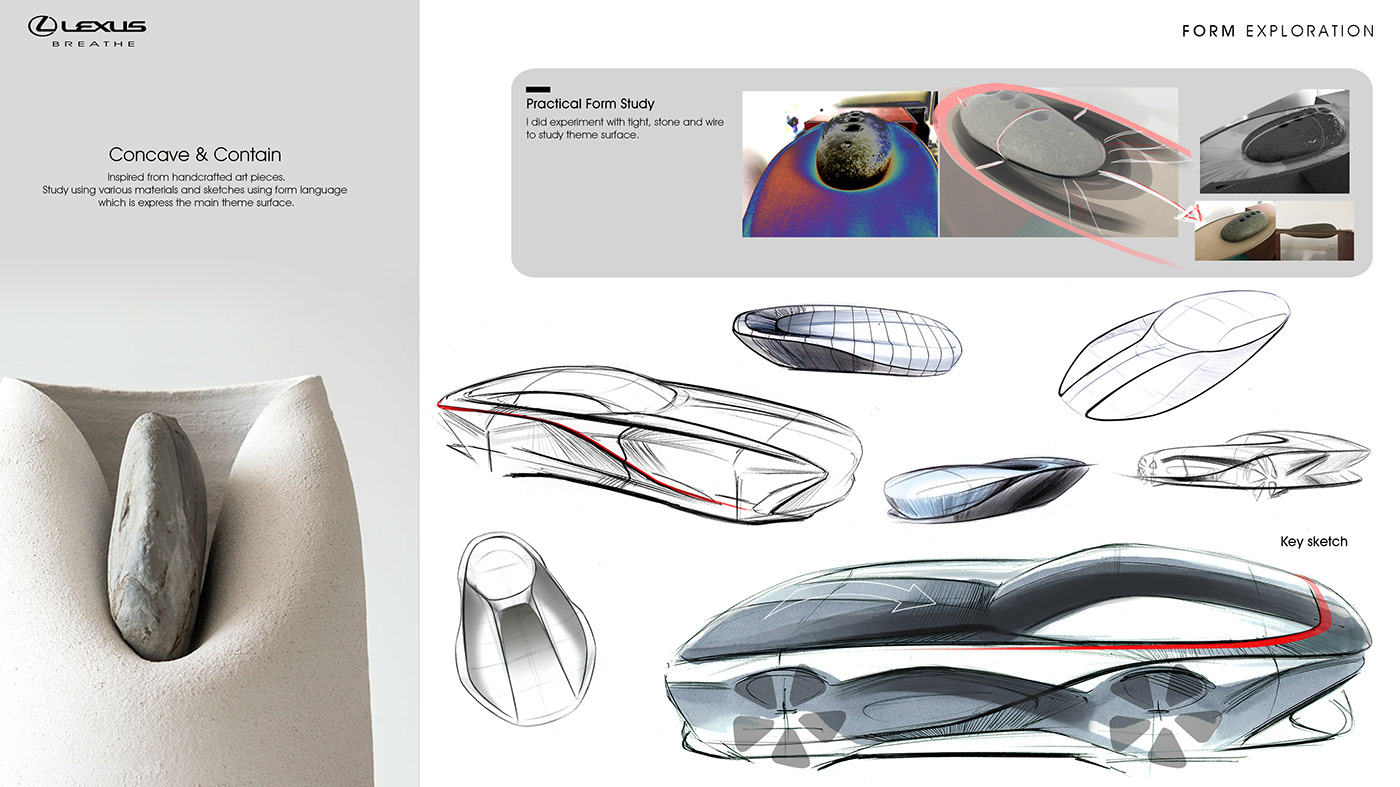 Sports car，LEXUS，concept，Hand drawn，modeling，