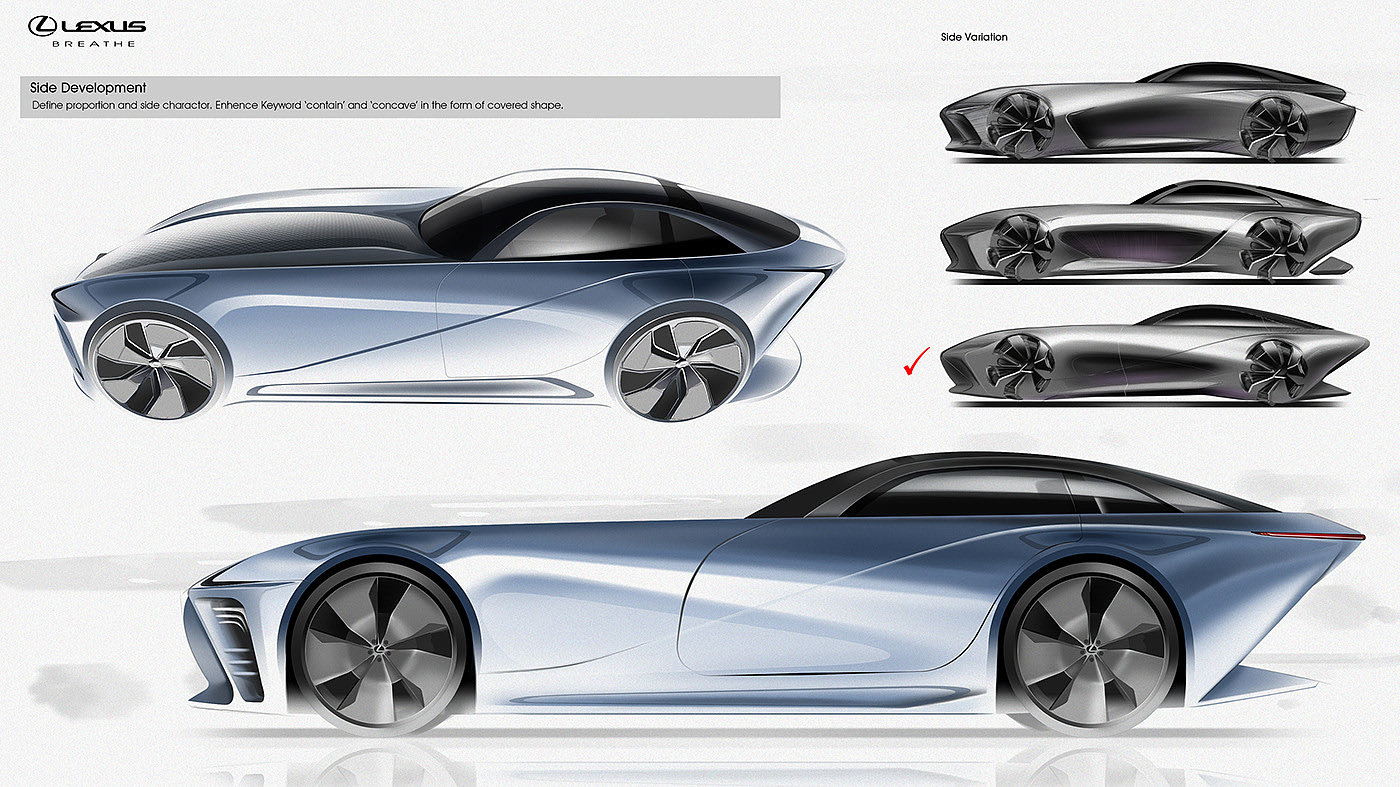 Sports car，LEXUS，concept，Hand drawn，modeling，