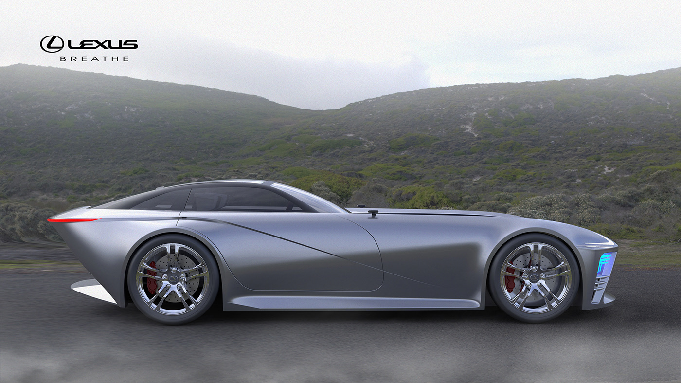 Sports car，LEXUS，concept，Hand drawn，modeling，