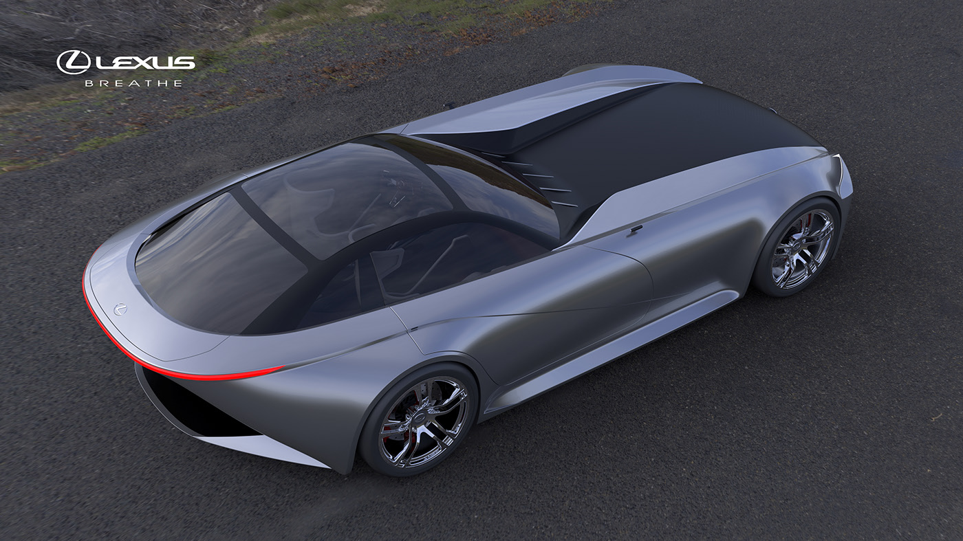 Sports car，LEXUS，concept，Hand drawn，modeling，