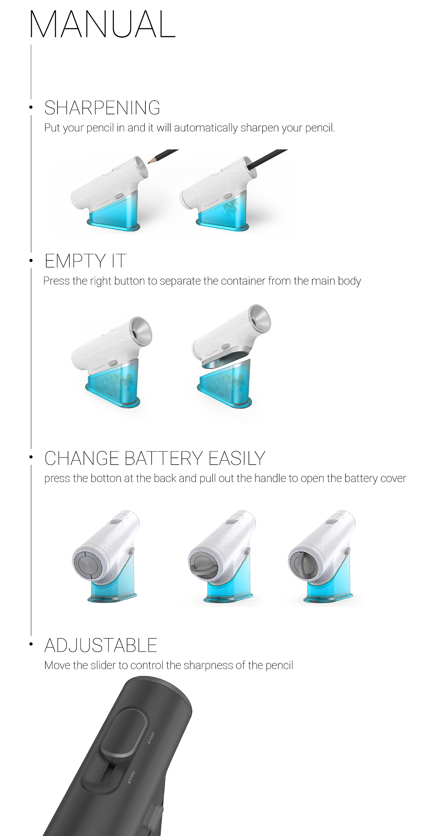 Automatic pencil sharpener，PaleVioletRedcolor，Dazzle color，