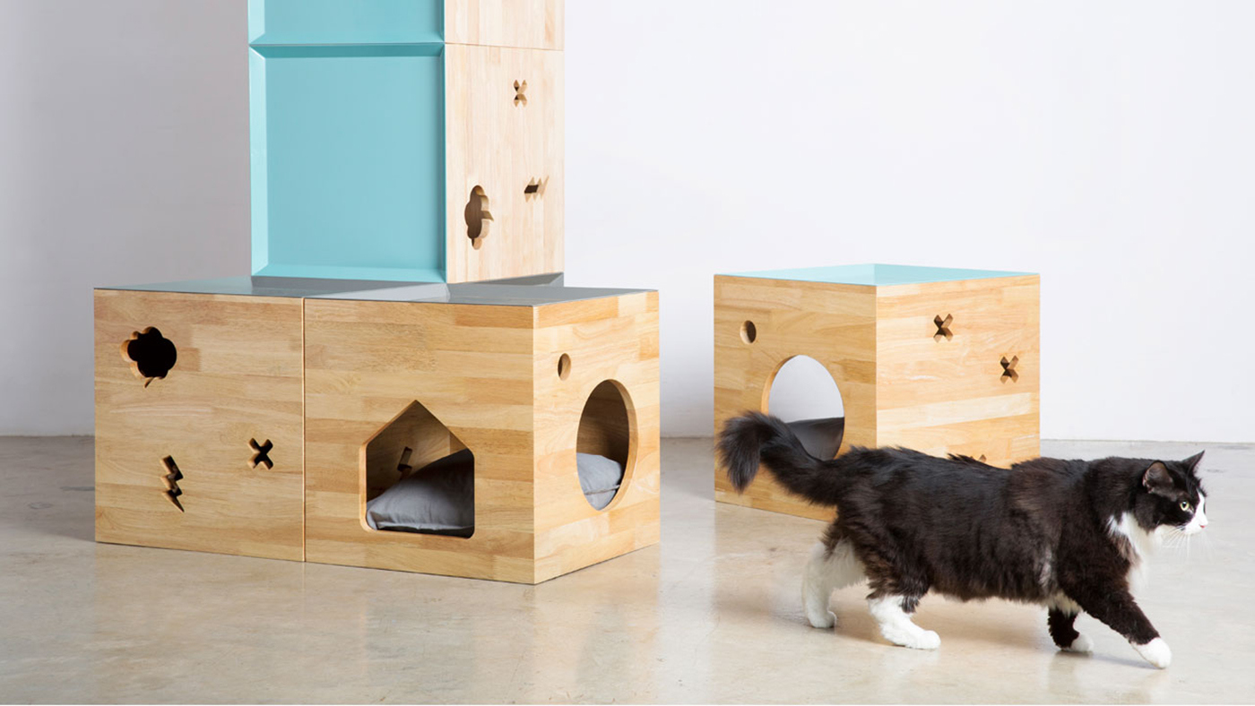 Home Furnishing，Cat nest，wood，lively，modern，